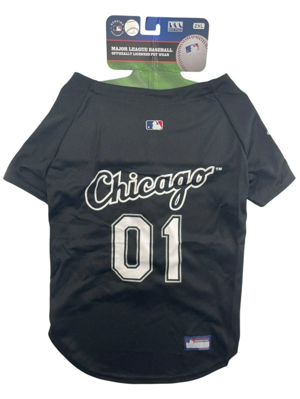 Pets First Chicago White Sox Official MLB Baseball Black Pet Jersey Size 2XL NWT
